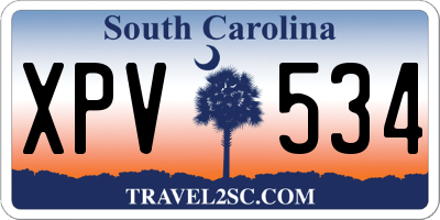 SC license plate XPV534