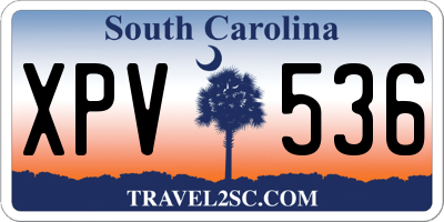SC license plate XPV536