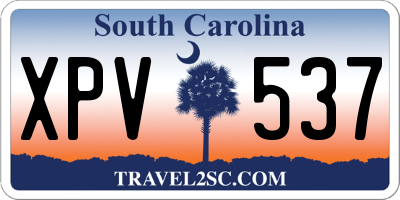 SC license plate XPV537