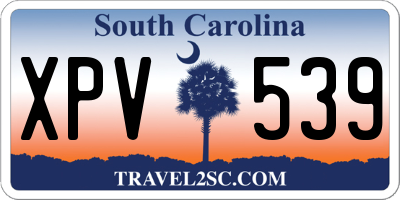 SC license plate XPV539