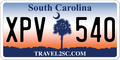 SC license plate XPV540