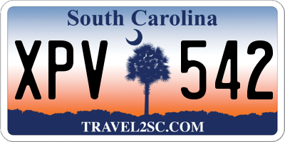 SC license plate XPV542