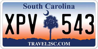SC license plate XPV543