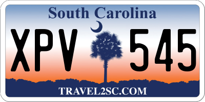 SC license plate XPV545