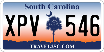SC license plate XPV546