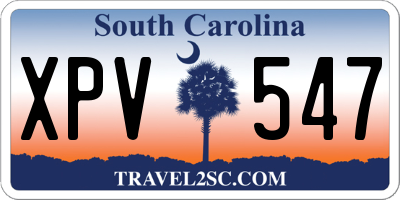 SC license plate XPV547