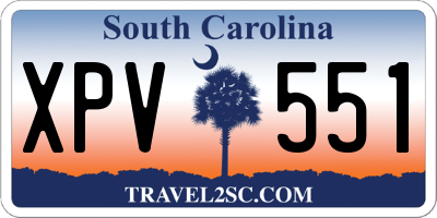 SC license plate XPV551