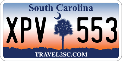 SC license plate XPV553