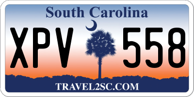 SC license plate XPV558