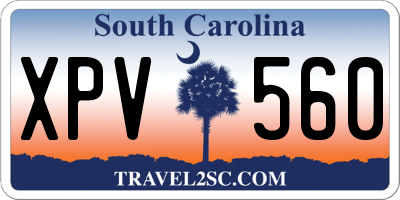 SC license plate XPV560
