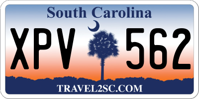 SC license plate XPV562
