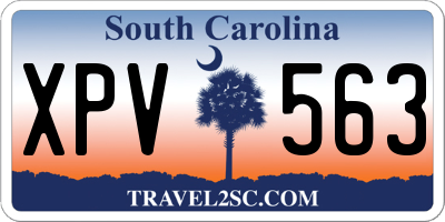 SC license plate XPV563