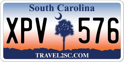 SC license plate XPV576