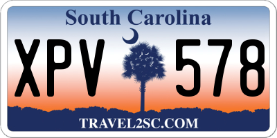 SC license plate XPV578