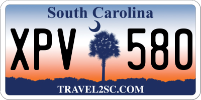 SC license plate XPV580