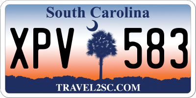 SC license plate XPV583
