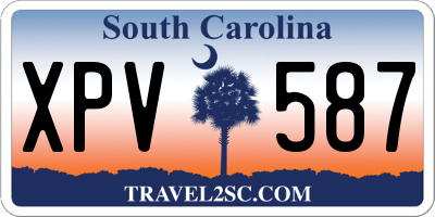 SC license plate XPV587