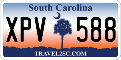 SC license plate XPV588