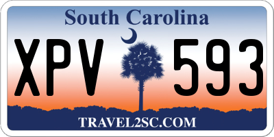 SC license plate XPV593