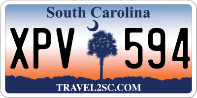SC license plate XPV594
