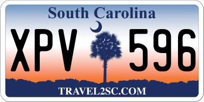 SC license plate XPV596