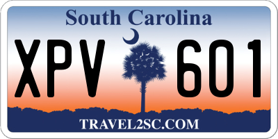 SC license plate XPV601