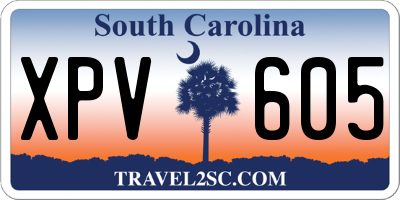 SC license plate XPV605