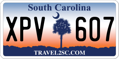 SC license plate XPV607