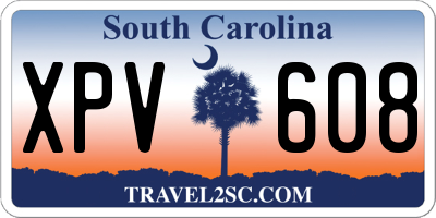 SC license plate XPV608