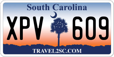 SC license plate XPV609