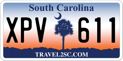 SC license plate XPV611