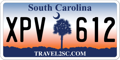 SC license plate XPV612
