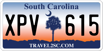 SC license plate XPV615