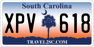 SC license plate XPV618