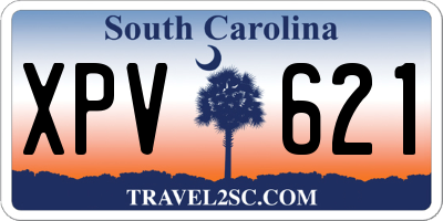 SC license plate XPV621