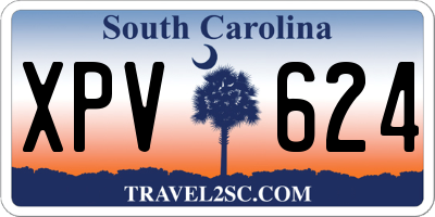 SC license plate XPV624
