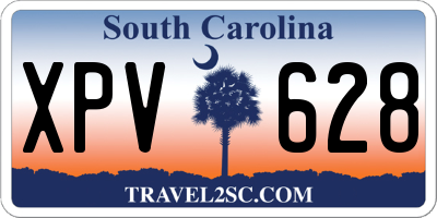 SC license plate XPV628