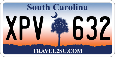 SC license plate XPV632