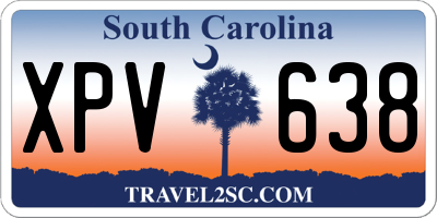 SC license plate XPV638
