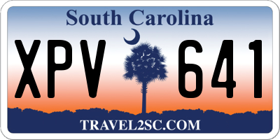 SC license plate XPV641
