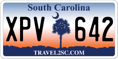 SC license plate XPV642