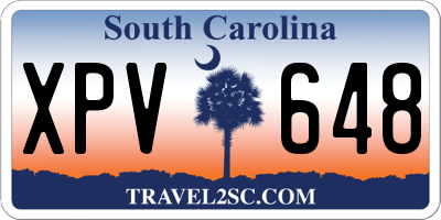 SC license plate XPV648