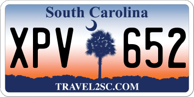 SC license plate XPV652