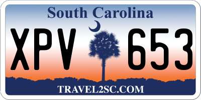 SC license plate XPV653