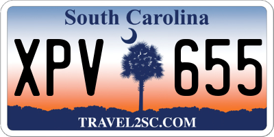 SC license plate XPV655
