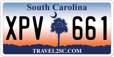 SC license plate XPV661