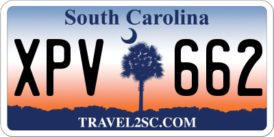 SC license plate XPV662
