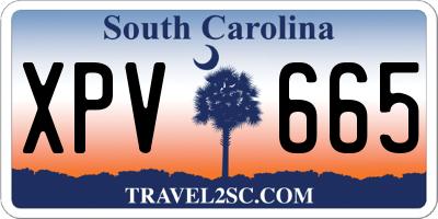SC license plate XPV665