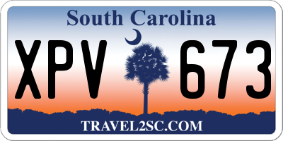 SC license plate XPV673