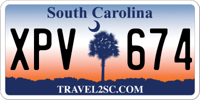 SC license plate XPV674